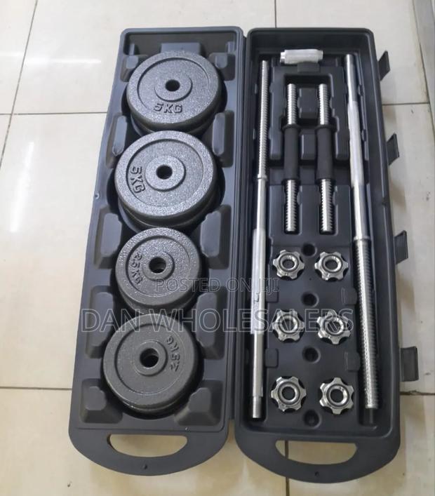 50kgs Dumbbell Set With Barbell - main view