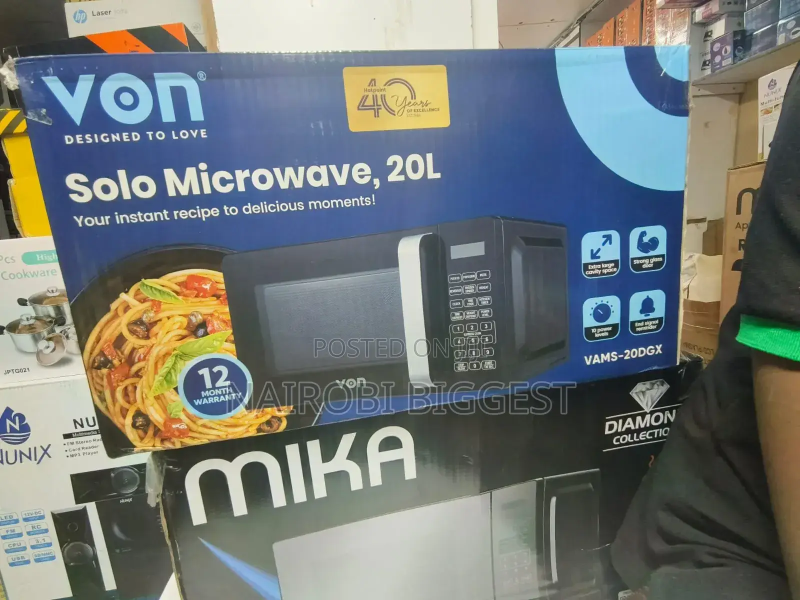 Von Digital Microwave Oven, Vams-20dgx, Solo 20ltr