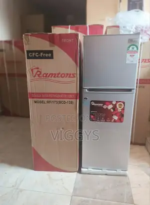 Amazing Ramtons RF/173, 2 Door Direct Cool Fridge, Silver