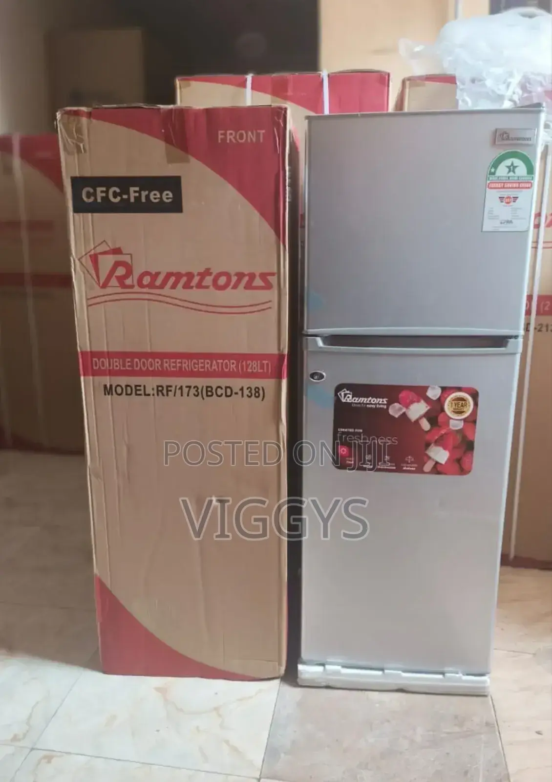 Good Quality Ramtons RF/173, 2 Door Direct Cool Fridge,