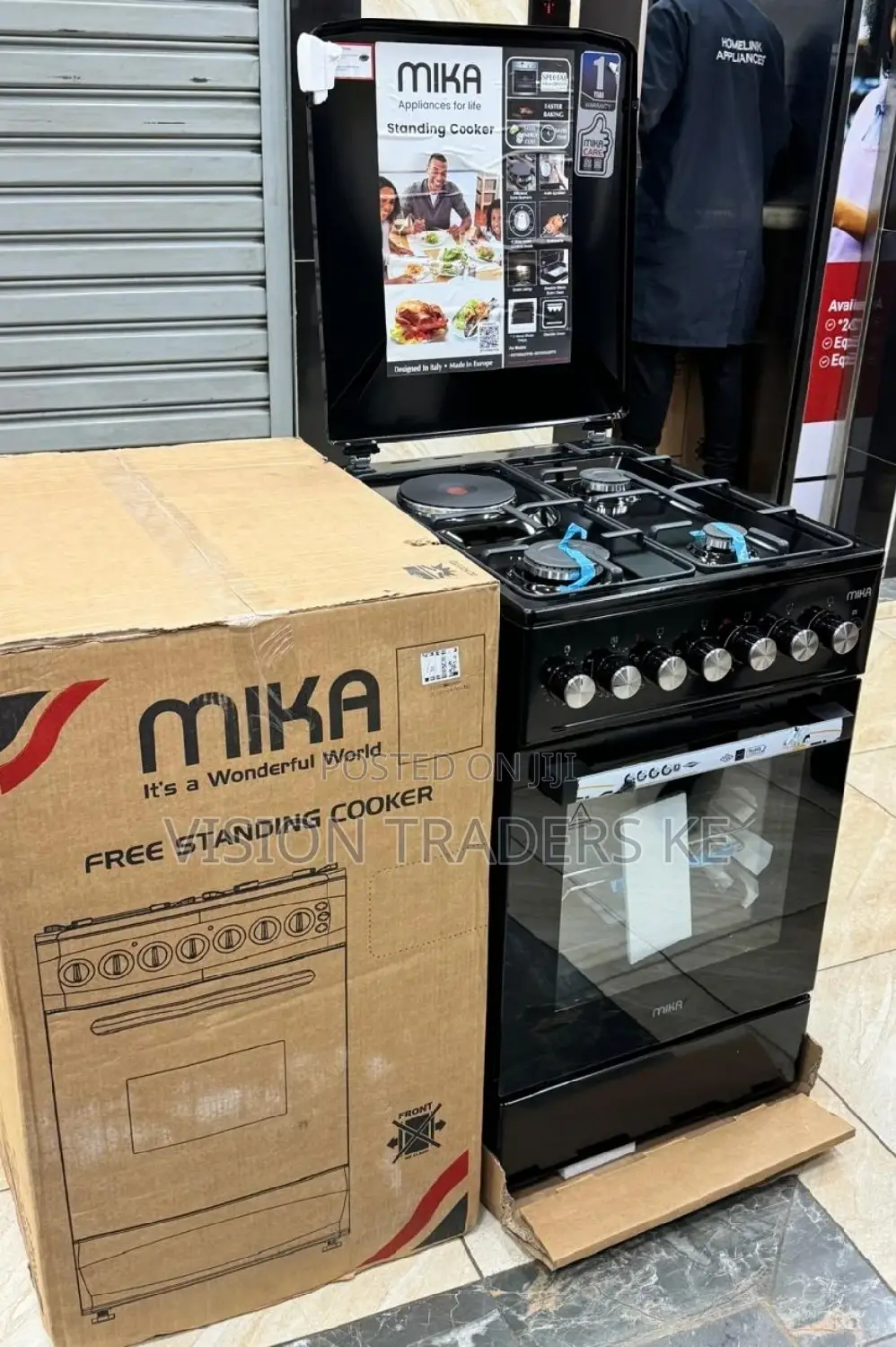 Mika 50*60cm, 3gas Jet Burner+ 1HP Auto Ignation Oven Cooker