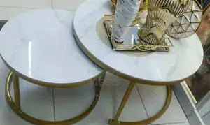 Amazing Pure Marble Nesting Table