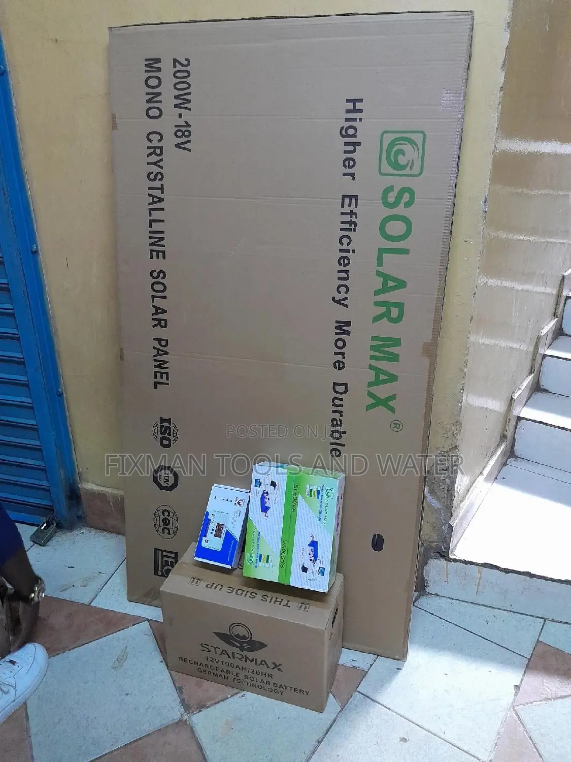 Solar 200W + BATTERY 100ah +Inverter +Controller