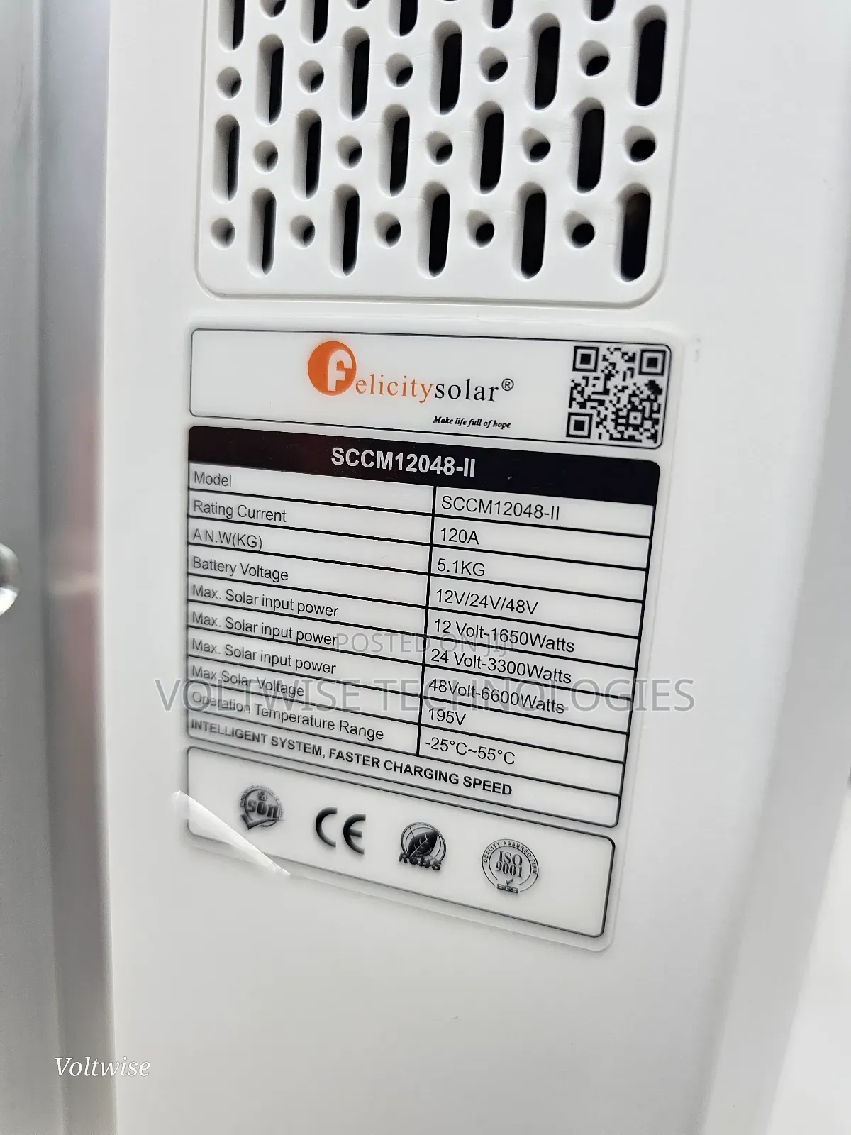Brand New 120a 12v/24v/48v Felicity MPPT Charge Controller