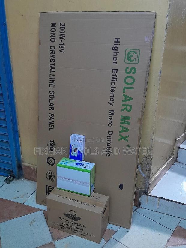 Complete HOUSE SOLAR SYSTEM Battery, Inverter + Controller - main view