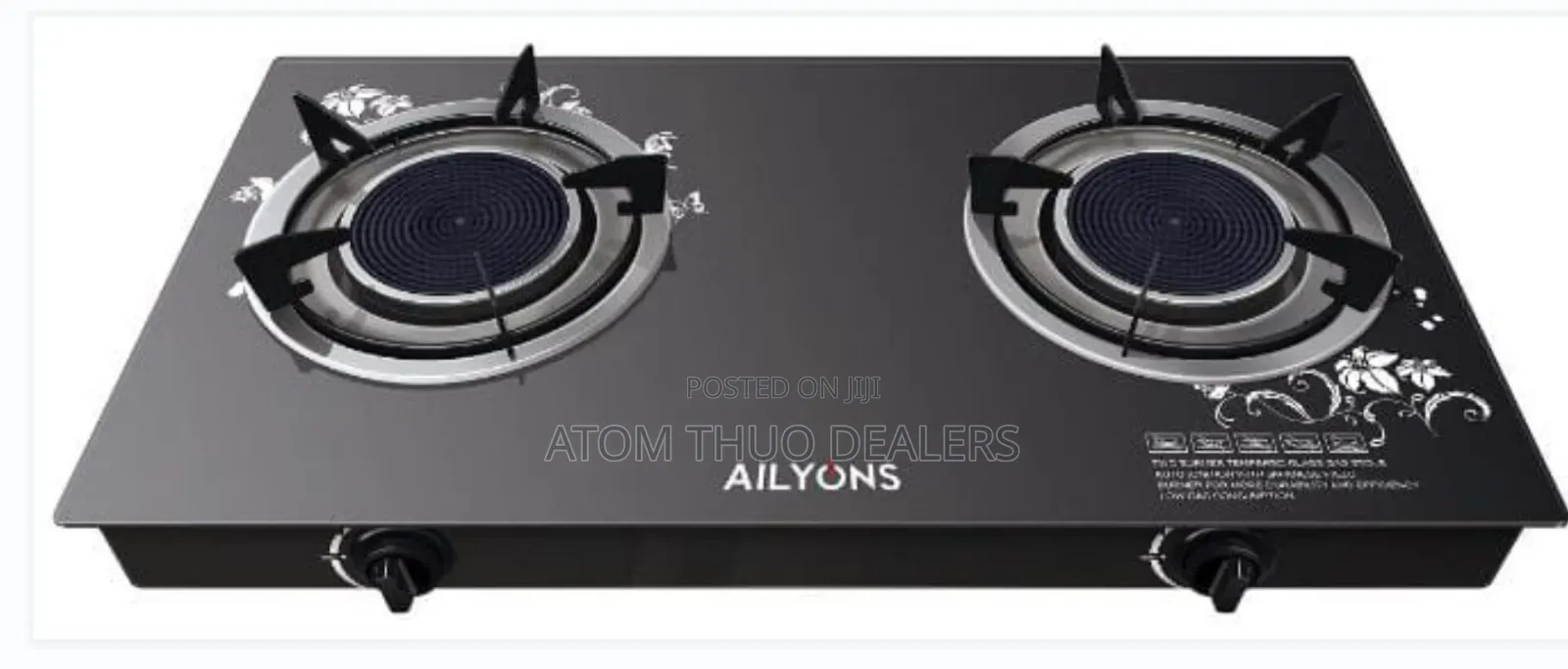 AILYONS 2 Burner Glass Top Infrared Double Burner Cooker,