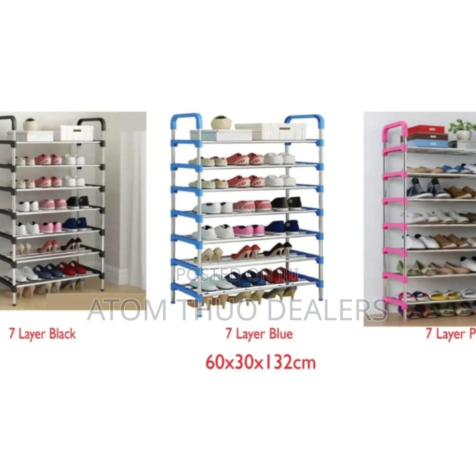 Executive Adjustable Portable 8 Layer Shoe Rack