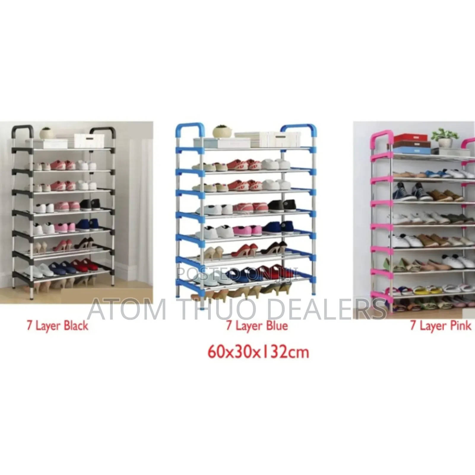 Executive Adjustable Portable 8 Layer Shoe Rack,
