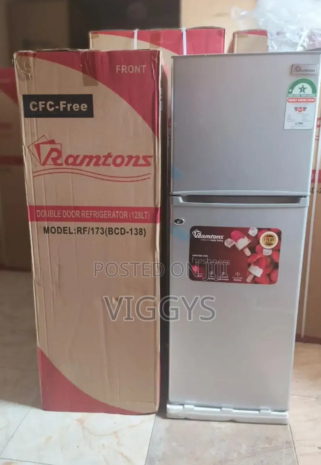 Brand New Ramtons RF/173, Direct Cool Fridge, 128 Litres