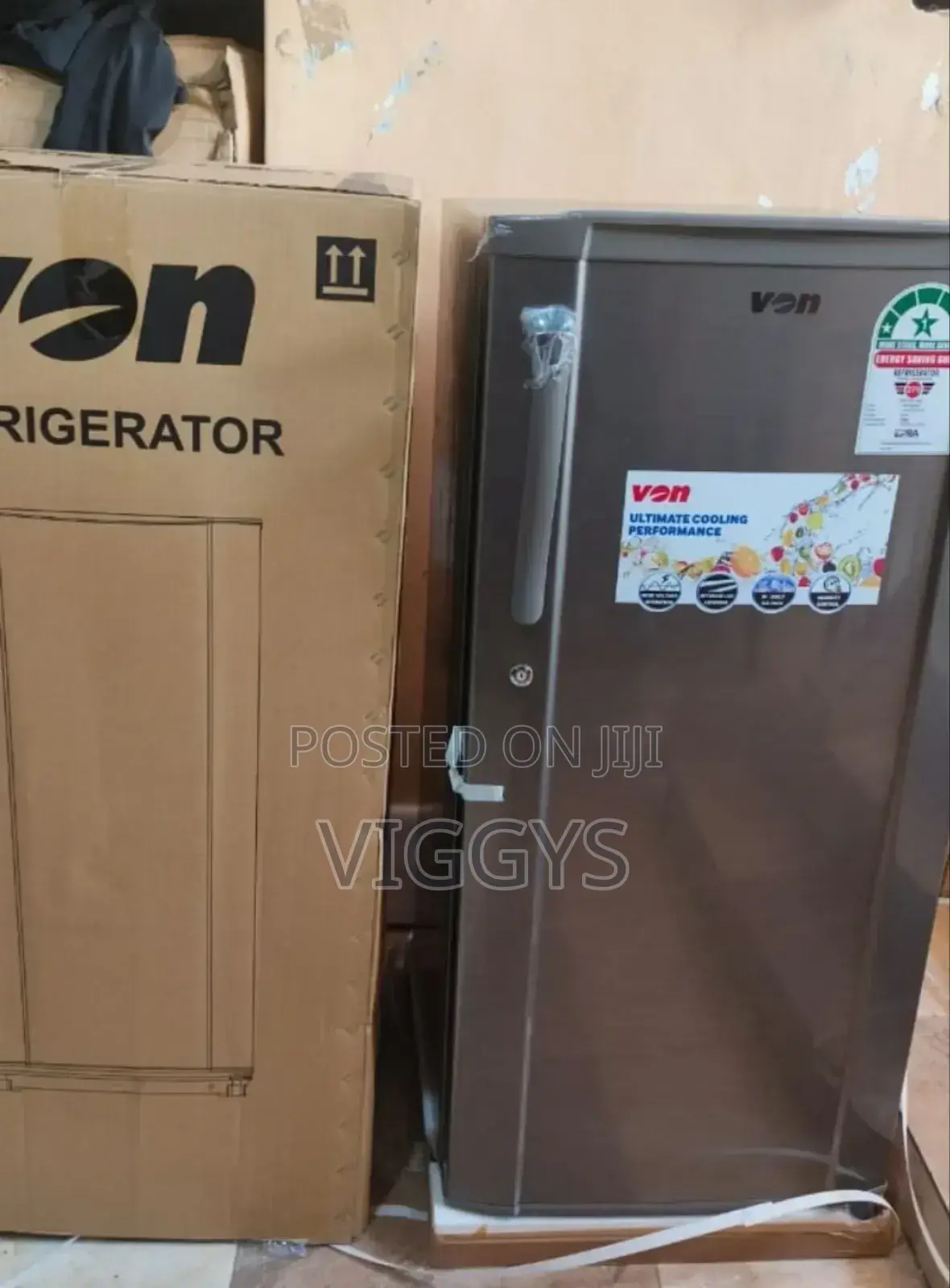 Classic VON VARS-23DHS Single Door Fridge 185L - Silver
