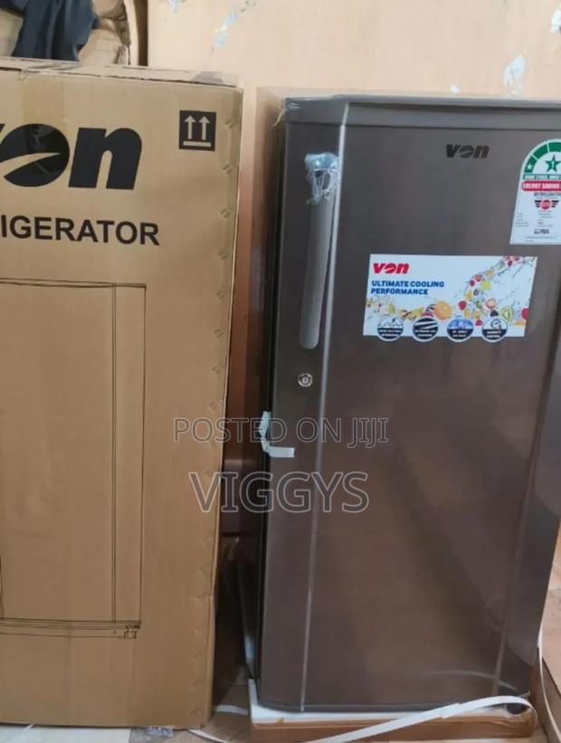 VON VARS-23DHS Single Door Fridge 185L - Silver