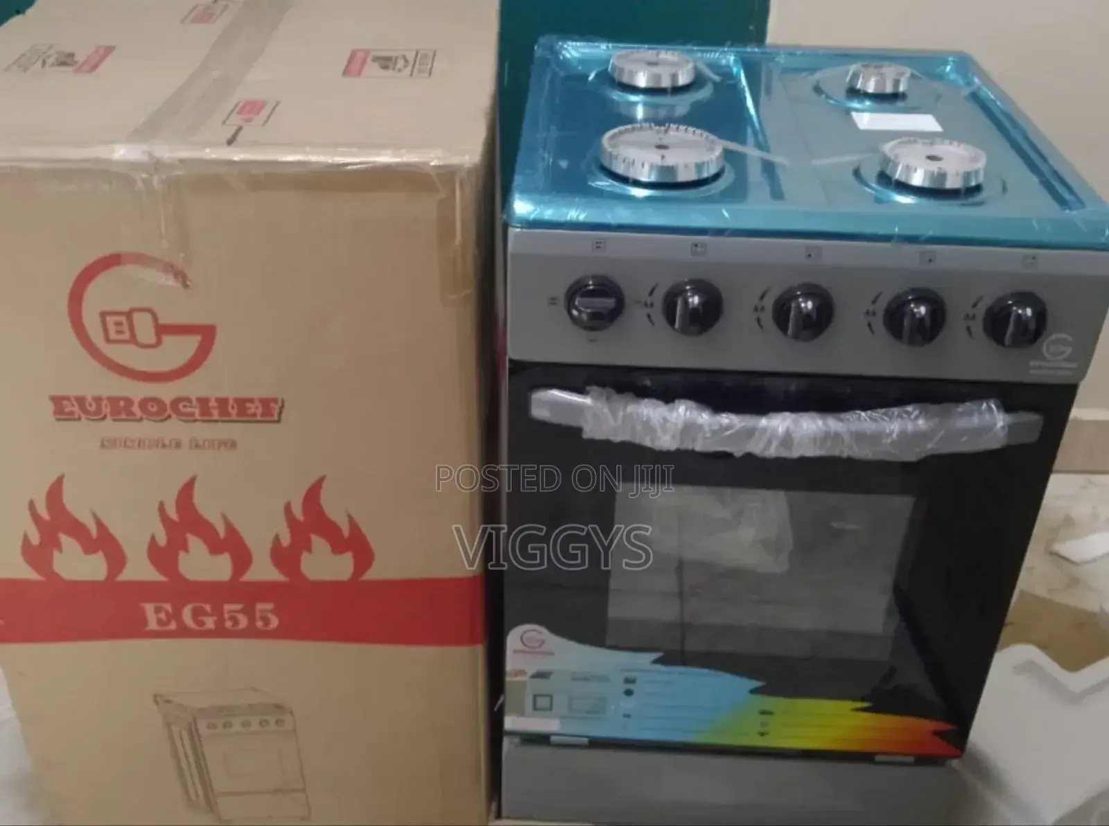 Original Eurochef Free Standing 4 Burner Gas Cooker