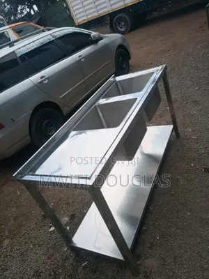 Double Bowl Sink With Working Table