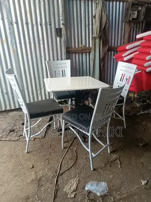 Restaurant Set, Powder Coated White 