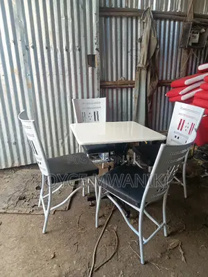 Restaurant Set, Powder Coated White 
