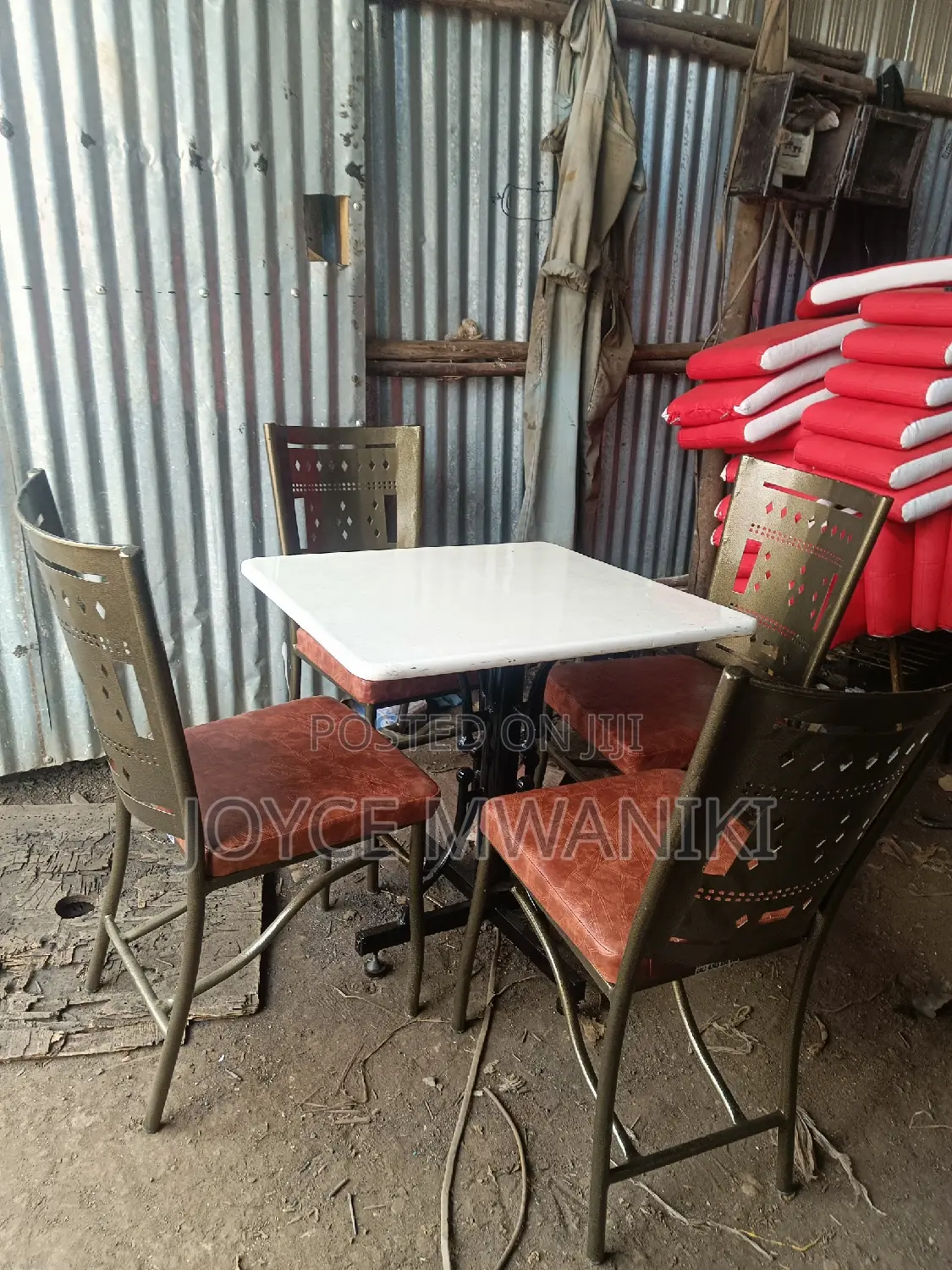 Restaurant Set, Powder Coated Gold 