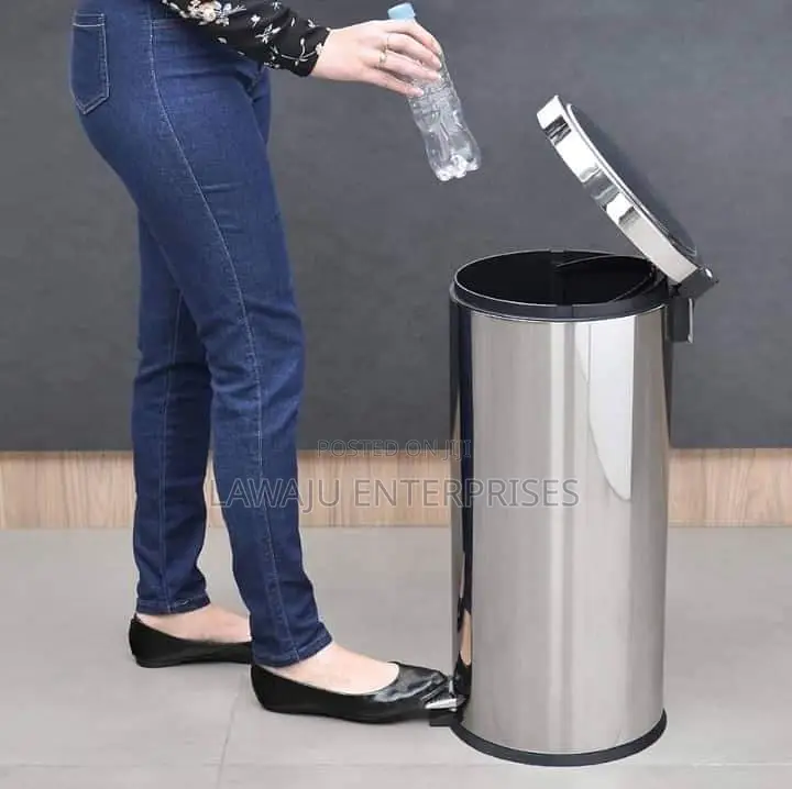 Heavy Duty Stainless Steel 30L Dustbin