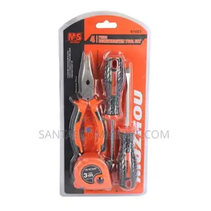 M S 4 Piece Screwdrivers, Pliers, Tape Measure Tool Set