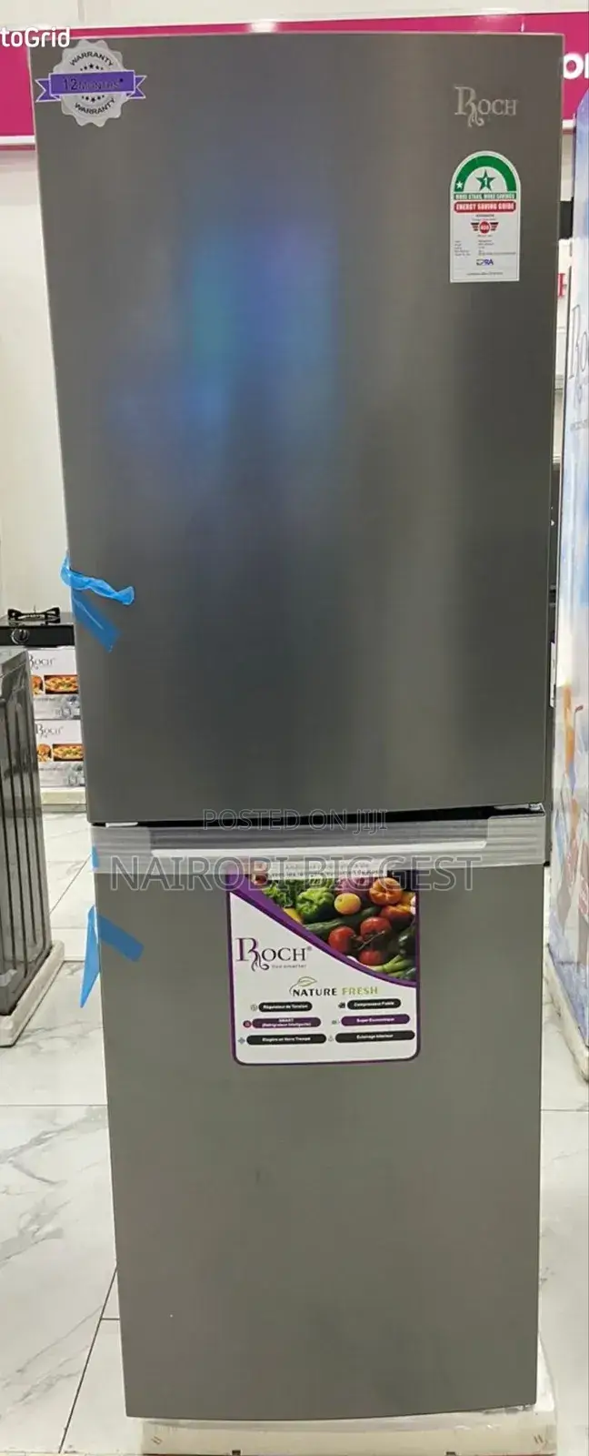 Roch 231L Bottom Mount Freezer Fridge RFR290D-BB