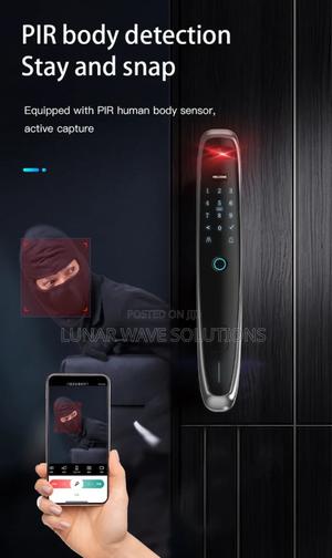 6-in-1 Smart Lock With Fingerprint and Phone App Access - main view
