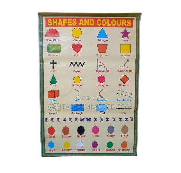Kids Shapes and Colours Wall Chart - main view