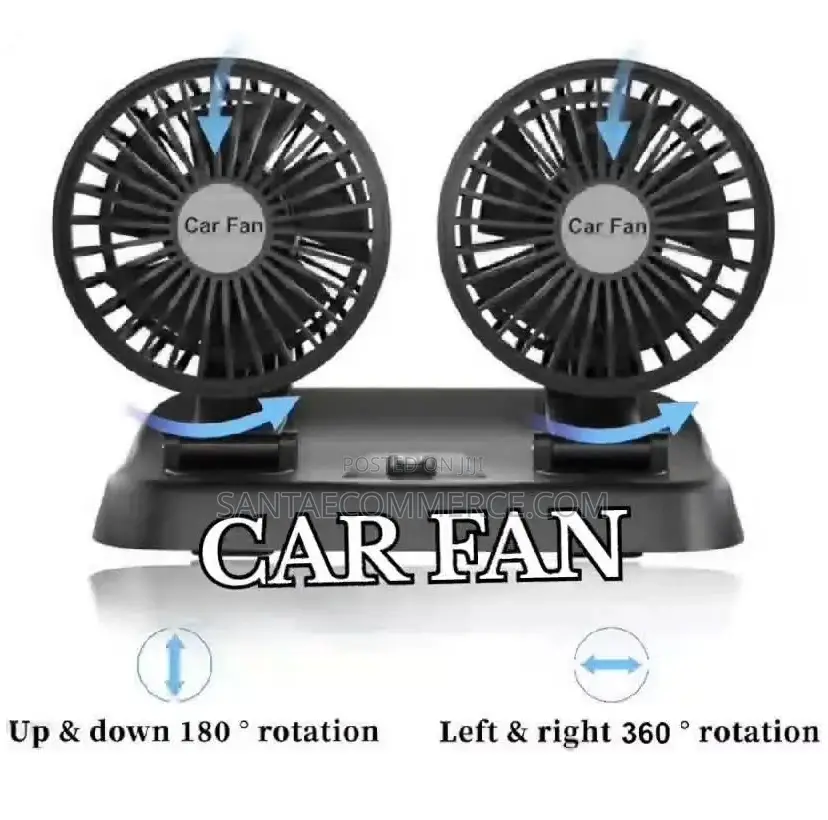 Double Headed Car Fan