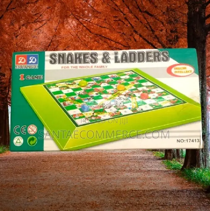 Foldable Portable Snakes And Ladders Board Game