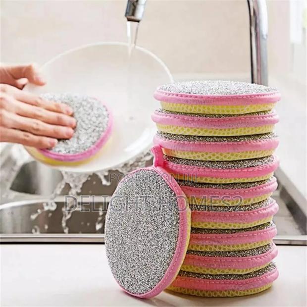 5pcs Double Side Dishwashing Sponge