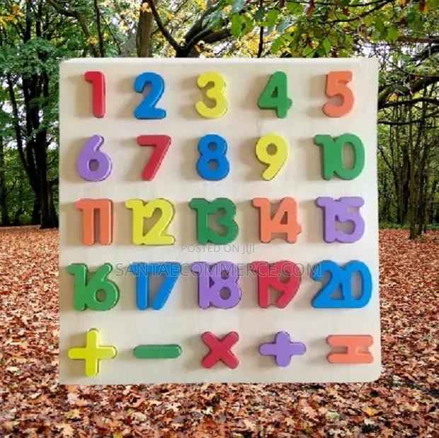 Kids Wooden Number Learning Board Puzzle - main view