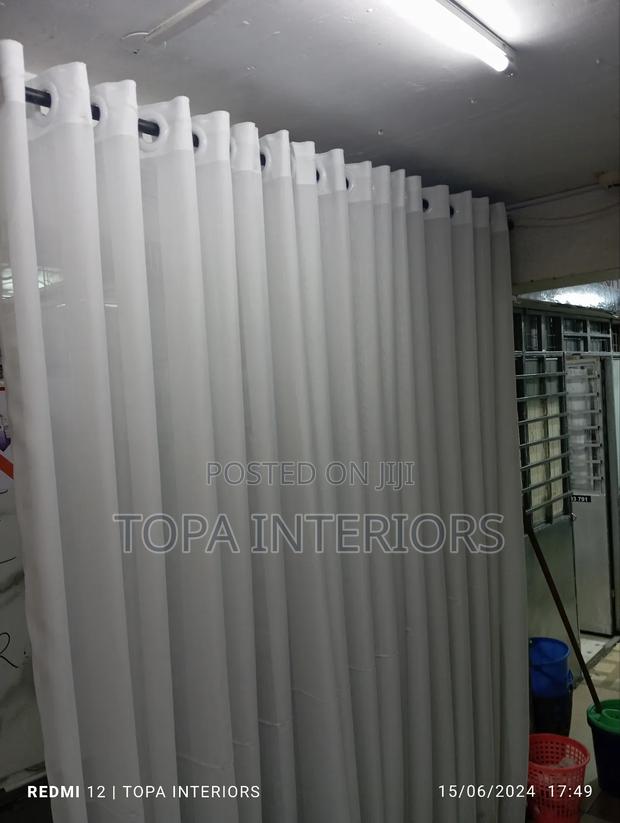 Pearl White Sheer Curtains With Folds for Modern Windows