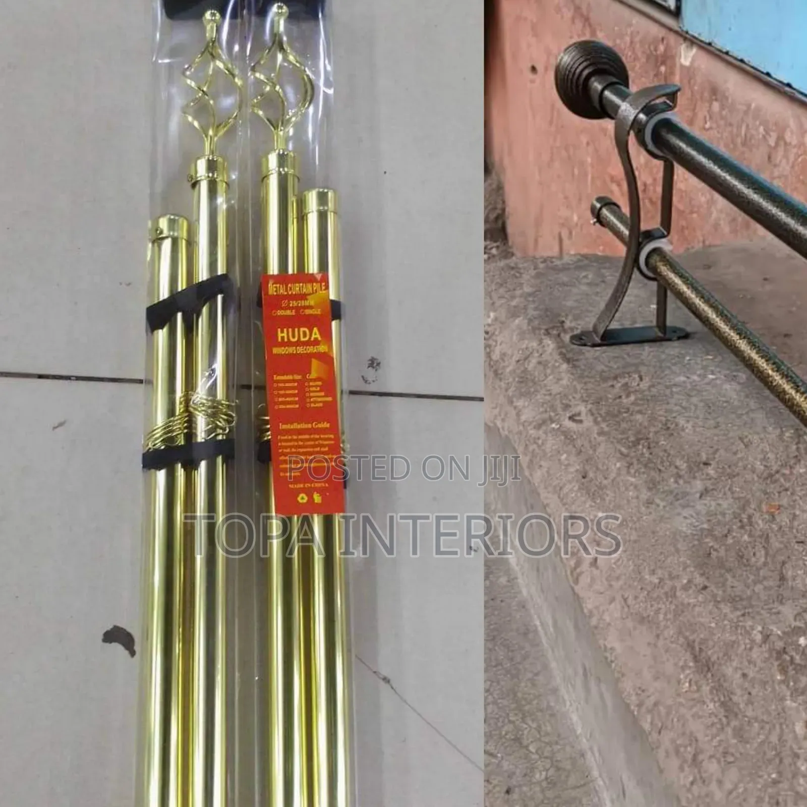 Chinese Gold Curtain Rods Adjustable Curtain Rods