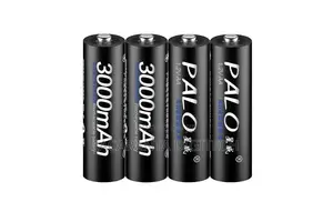 Palo Black 4 Pack Rechargeable Batteries
