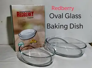Redberry Glass Oval Baking Dish a Set of 2pcs