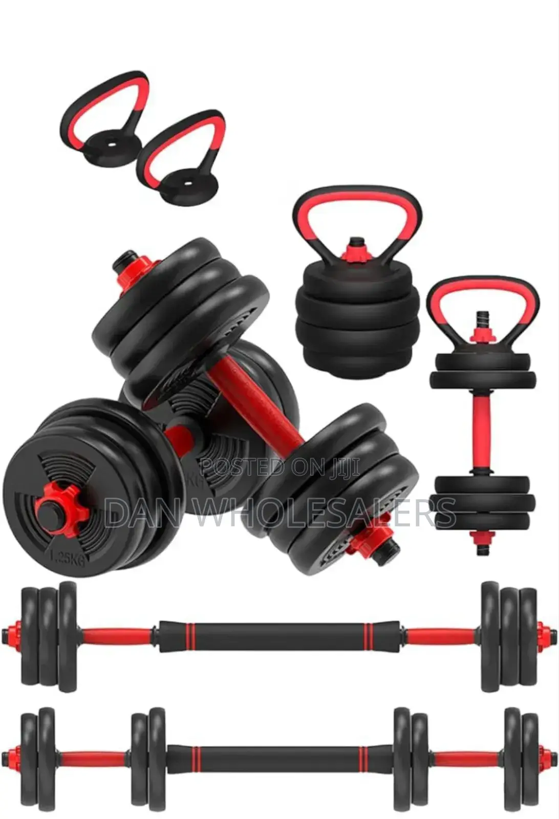 50kg 6 in 1 Dumbell /Kettlebell/ Barbells
