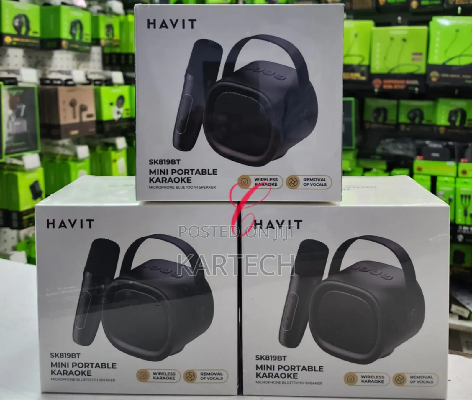 Havit Mini Karaoke Bluetooth Speaker + Wireless Microphone