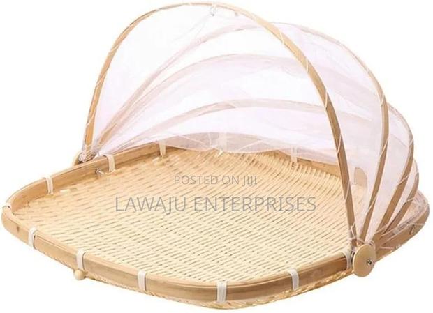 Medium Picnic Bamboo Basket With Net