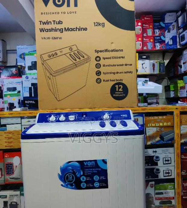 Amazing *Von 12kg Twin Tub Washing Machine