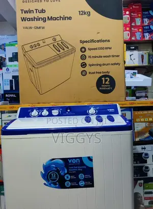 Von 12kg Twin Tub Washing Machine