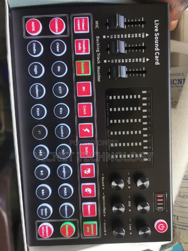 3 Microphone Inputs Professional Live Sound Card - thumbnail 4