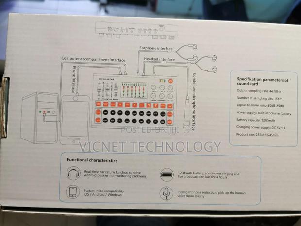 3 Microphone Inputs Professional Live Sound Card - thumbnail 3