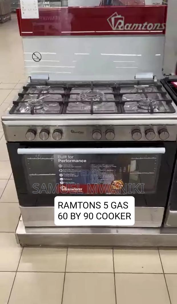 Ramtons 5gas Cooker 90X60 With Electric Oven INOX Cooker