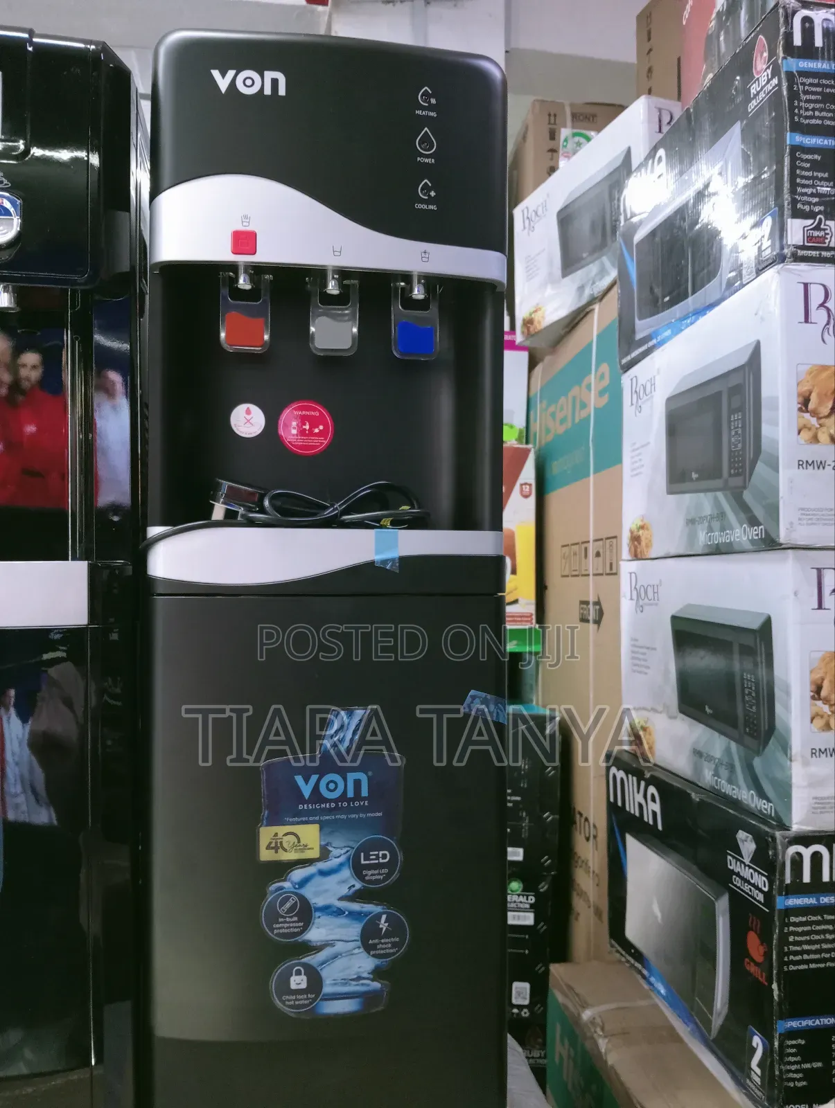 Von Hot Normal Cold Electric Cooling Water Dispenser