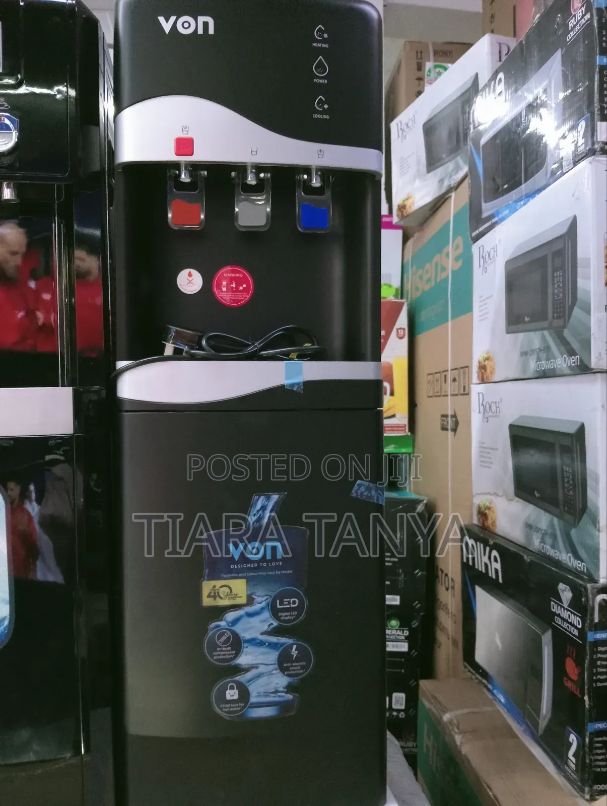 Von Hot Normal Cold Electric Cooling Water Dispenser