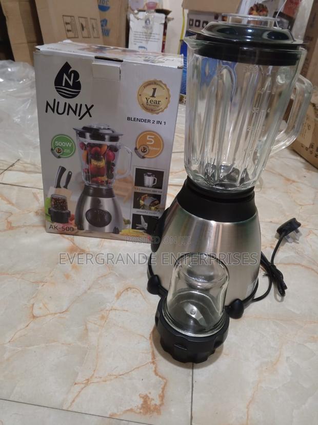 Blender ,Ak500 Blender 2 In1 With Glass Jug