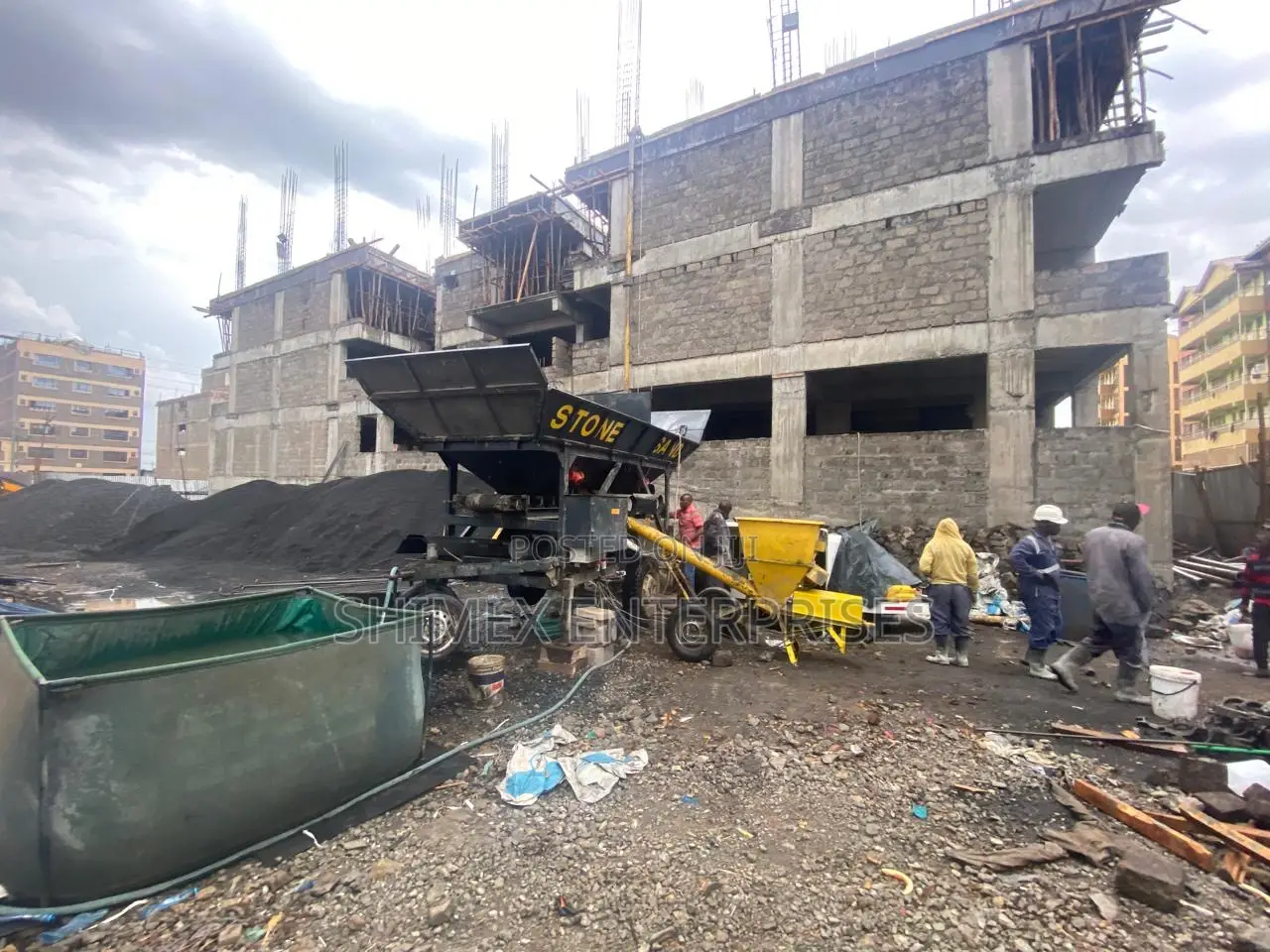 Concrete Pump With Mobile Batching Plant 40m3/H