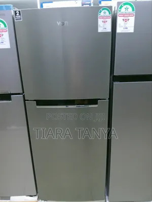 VON VART-27NHS Double Door Fridge 216L - Silver