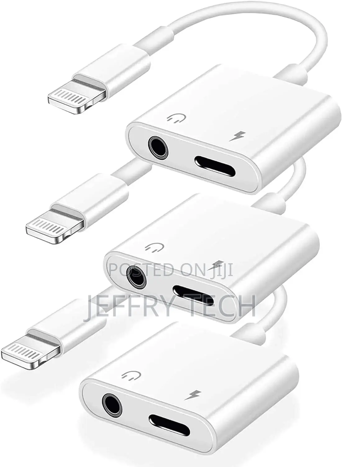 2 in 1 Lightning to 3.5mm AUX Earphone Audio Stereo + Fast C