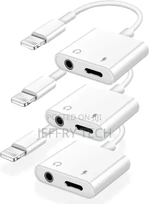 2 in 1 Lightning to 3.5mm AUX Earphone Audio Stereo + Fast C
