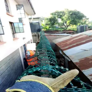Sharp Blade Green Razor Wire