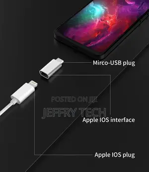 Compatible for Lightning Female to Micro USB Male Adapter Fo